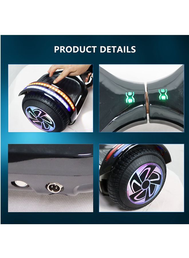 6.5inch Smart Electric Scooter 2 Wheels Self Balancing Scooter Lithium Battery Hoverboard Balance Scooter Bluetooth with Led Lights.