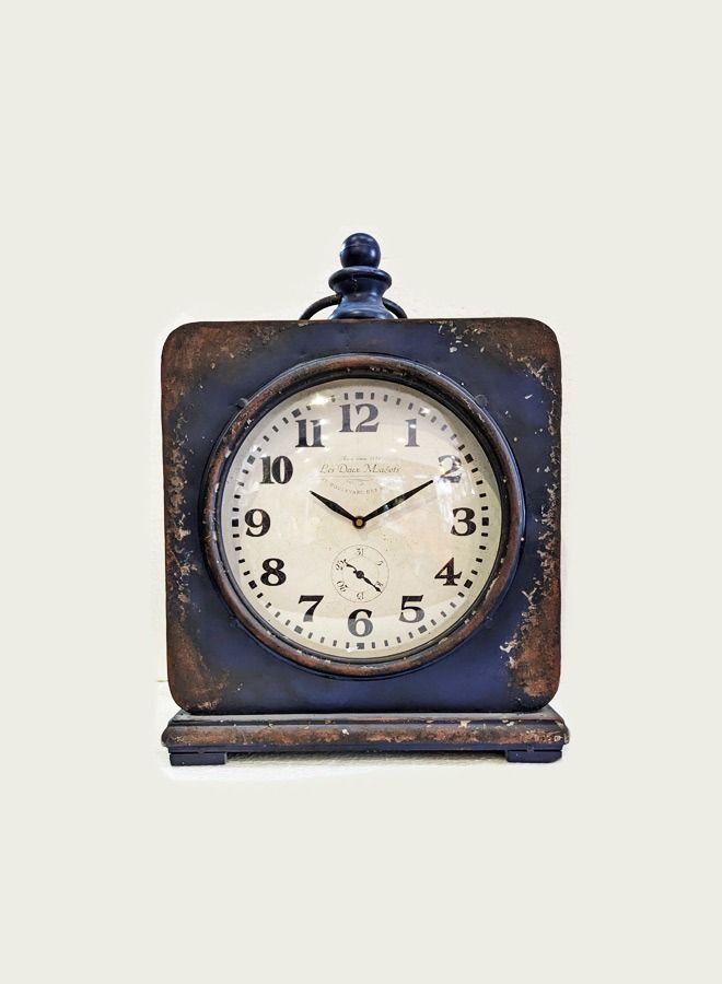 vintage industrial table clock