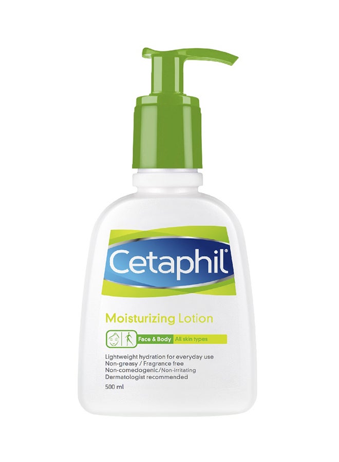 Moisturizing Lotion, Face And Body Moisturizer For Men And Women, Normal To Dry Sensitive Skin, Unscented 500ml
