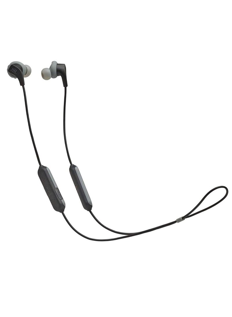 Endurance Run Sweatproof Sport Wireless In-Ear Earphones - Fliphook - Twistlock + Flexsoft Tech - Magnet Buds Black/Grey