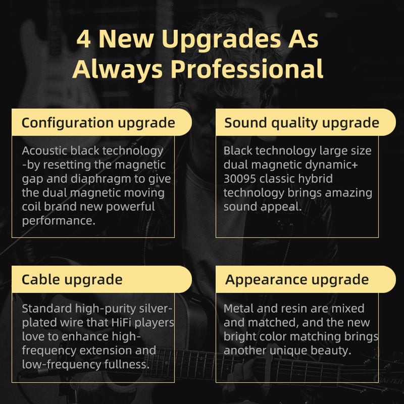 ZSN PRO X Wired In-Ear Earphones Gold