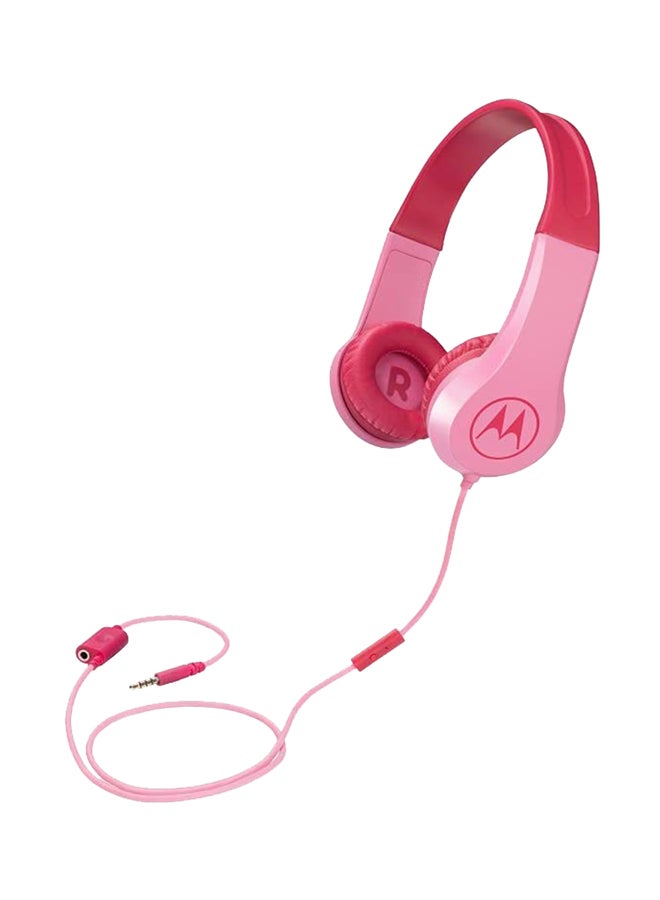 Over-Ear Wired Kids Headphones Pink