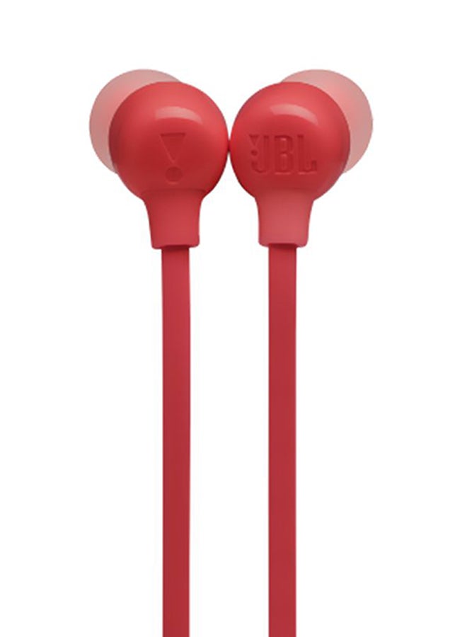 Tune 125Bt Wireless In-Ear Headphones - Pure Bass - 16H Battery - Magnetic Cable - Multi-Point Connection Coral
