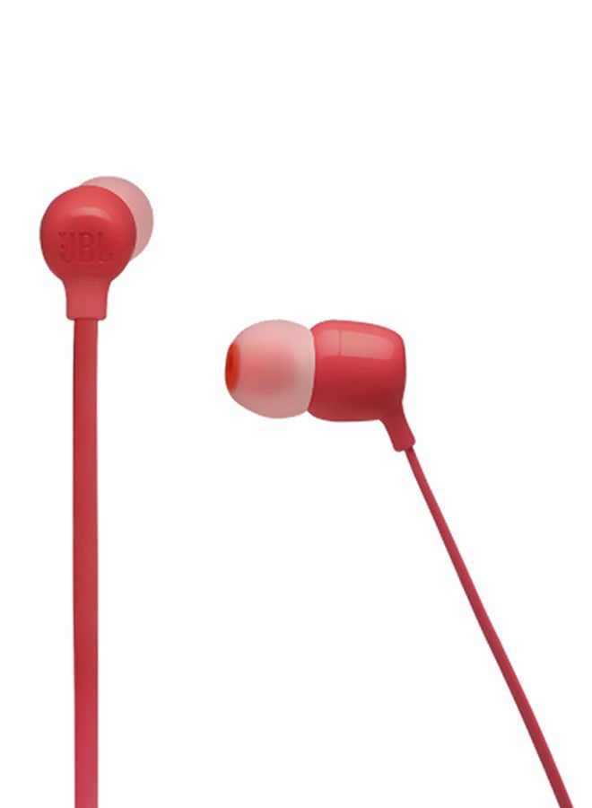 Tune 125Bt Wireless In-Ear Headphones - Pure Bass - 16H Battery - Magnetic Cable - Multi-Point Connection Coral