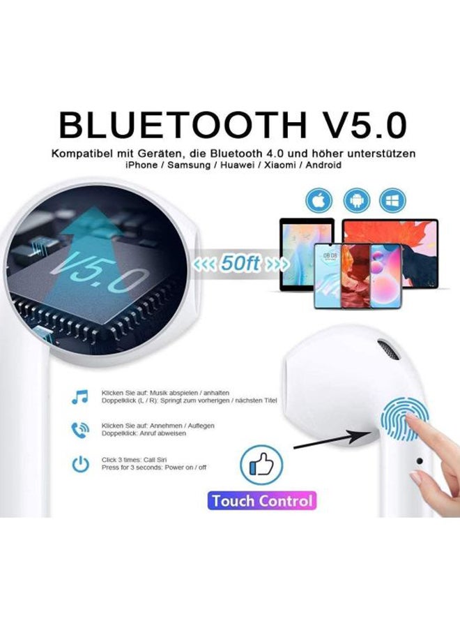 Bluetooth In-Ear Earphones With Mic And Charging Case Black