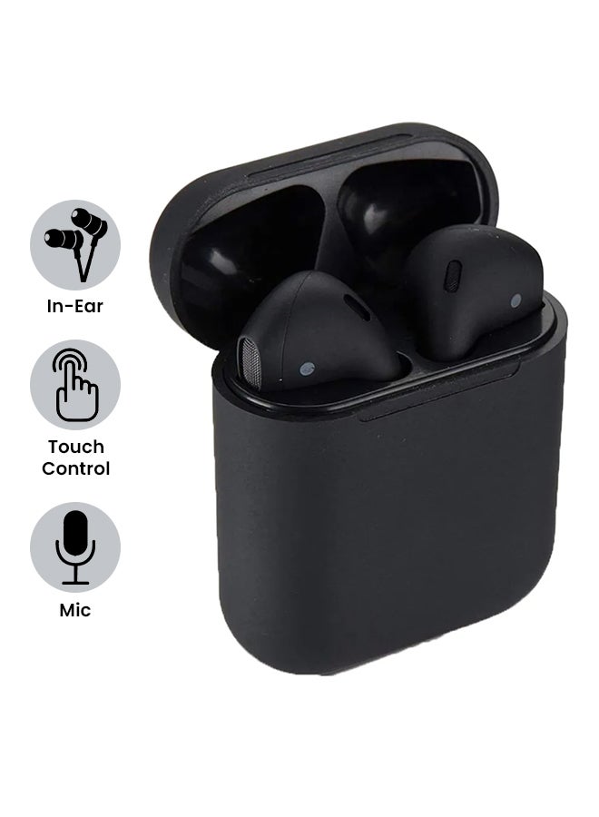 Bluetooth In-Ear Earphones With Mic And Charging Case Black