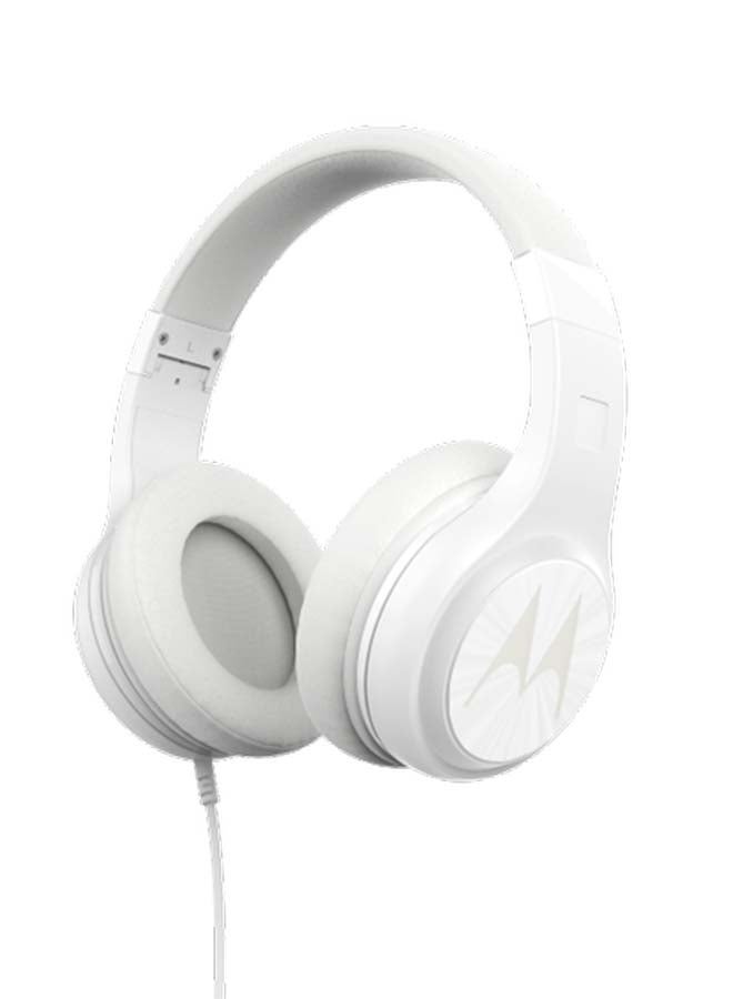 Over-Ear Wired Headphones With Enhanced Bass White
