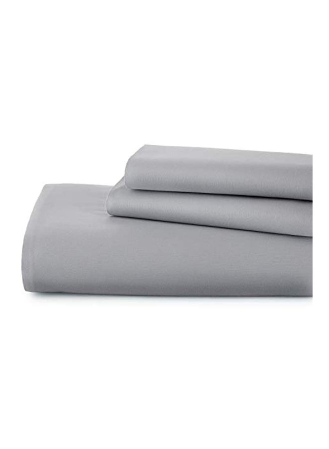 3-Piece Duvet Cover Set Grey