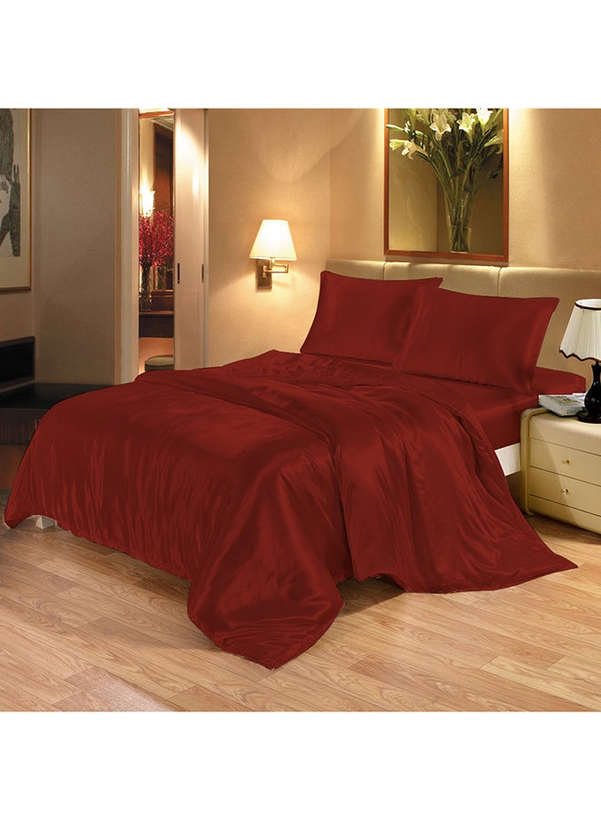 3-Piece Duvet Set Burgundy