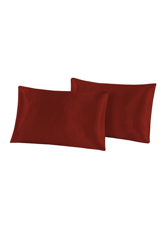 3-Piece Duvet Set Burgundy