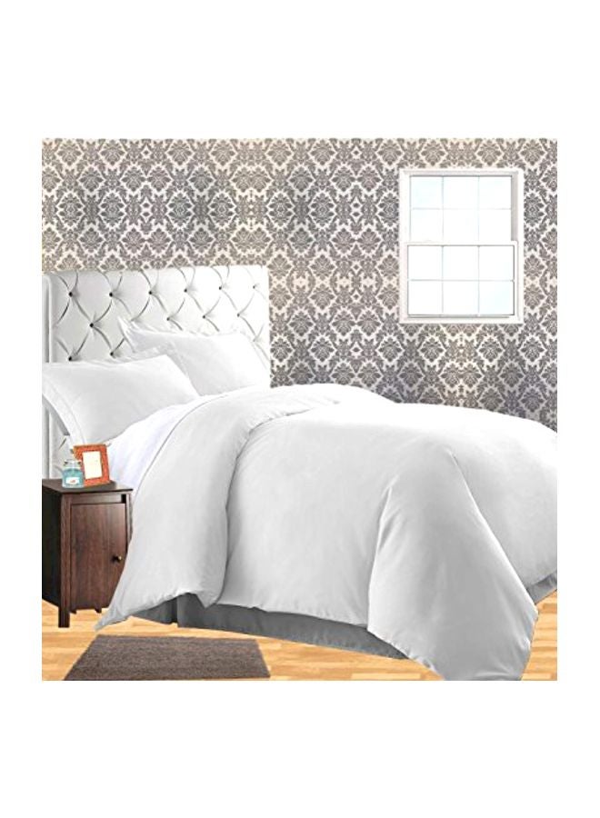 2-Piece Microfiber Duvet Cover Set White Twin XL