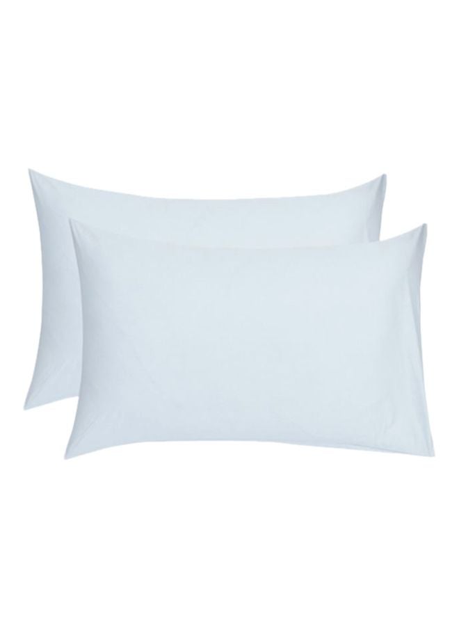 2-Piece Essential Pillow Cover Set Cotton White 50cm
