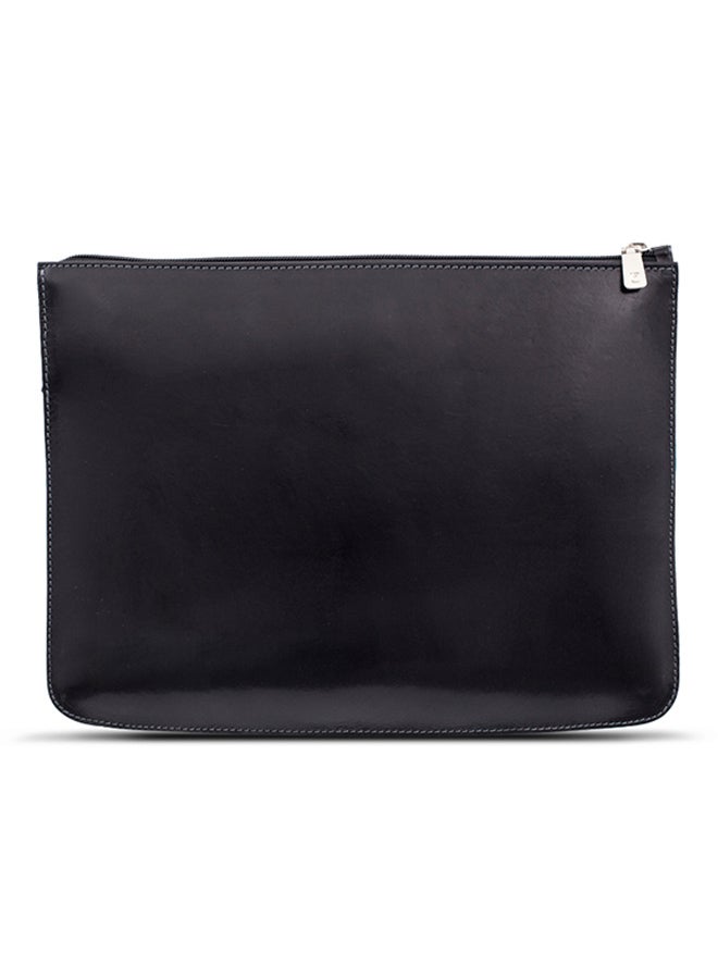 Adroit Leather Document And Macbook Sleeve Black