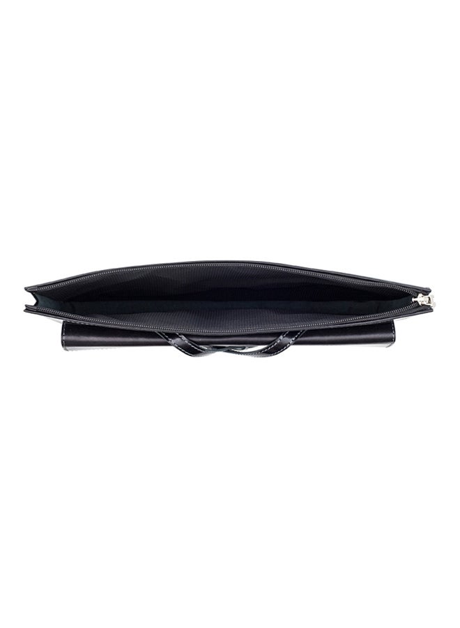 Adroit Leather Document And Macbook Sleeve Black