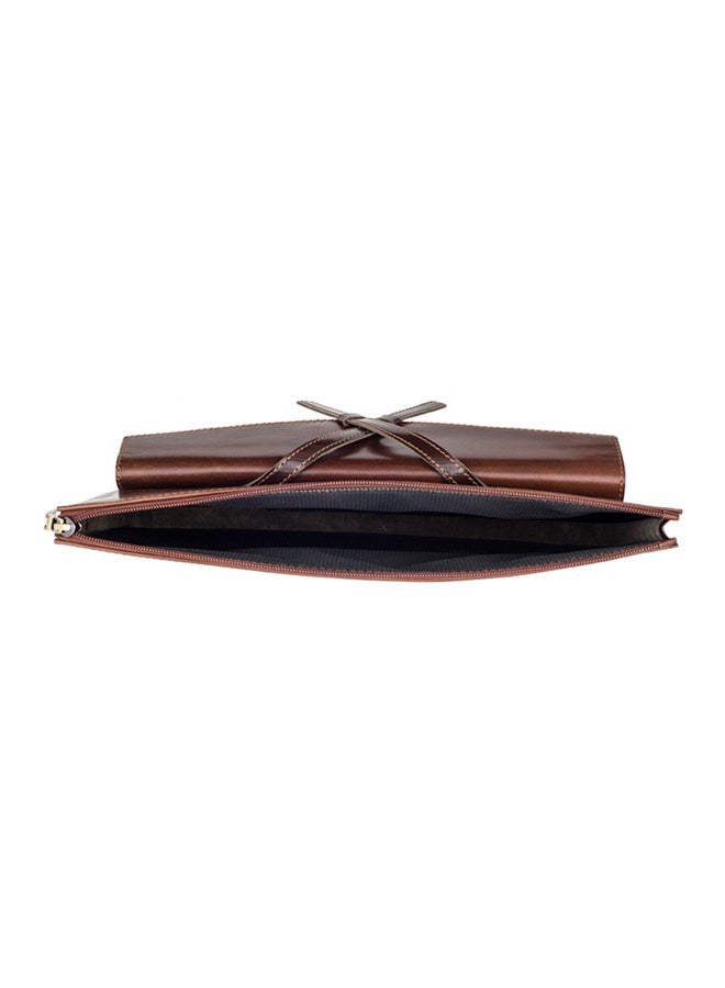 Adroit Leather Document And Macbook Sleeve Dark Brown
