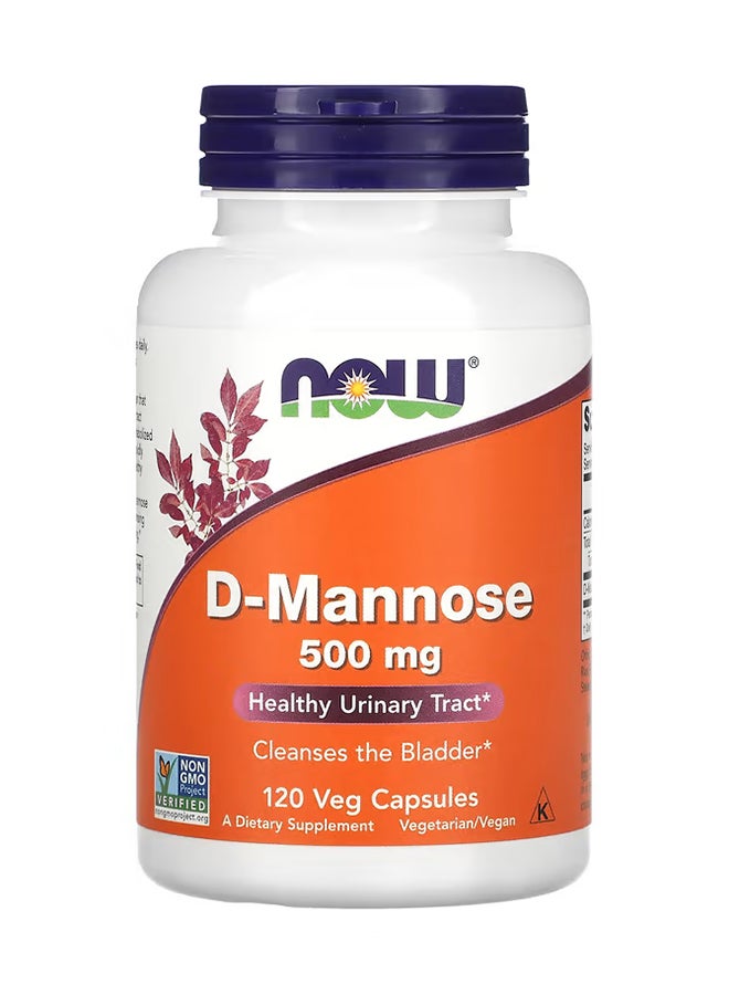 D-Mannose Dietary Supplement - 120 Veg Capsules 500 Mg