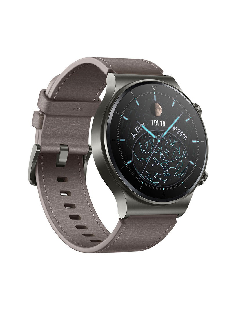 Leather Watch GT 2 Pro Nebula Gray