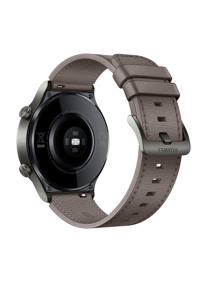 Leather Watch GT 2 Pro Nebula Gray