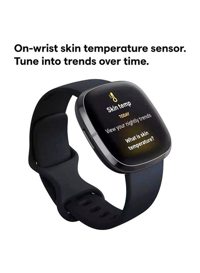 Sense, Advanced Smartwatch With Tools For Heart Health, Stress Management And Skin Temperature Trends Carbon/Graphite Stainless Steel