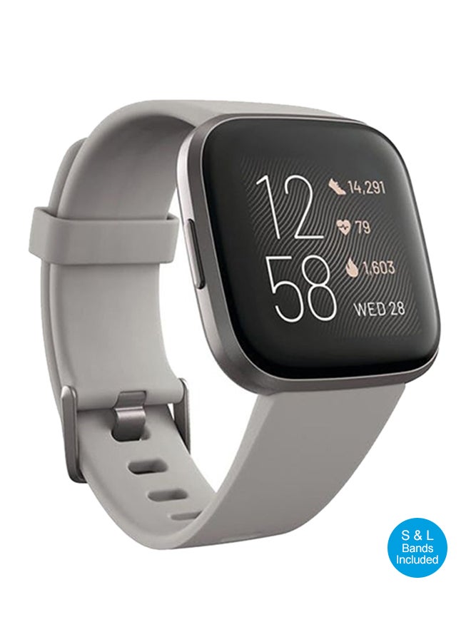 Versa 2 (NFC) Smartwatch Stone/Mist Grey Aluminum