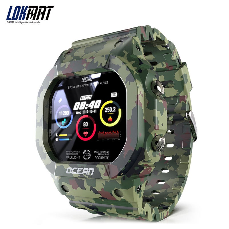Waterproof Two-way Lookup Fitness Tracker Smartwatch Camouflage