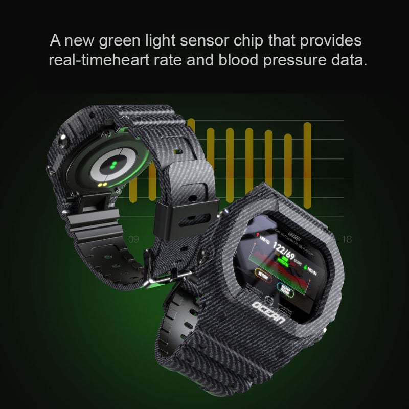 Waterproof Two-way Lookup Fitness Tracker Smartwatch Camouflage