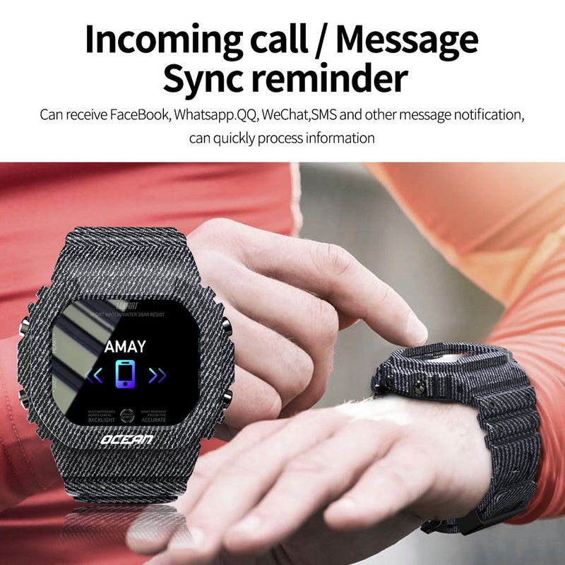 Waterproof Two-way Lookup Fitness Tracker Smartwatch Camouflage