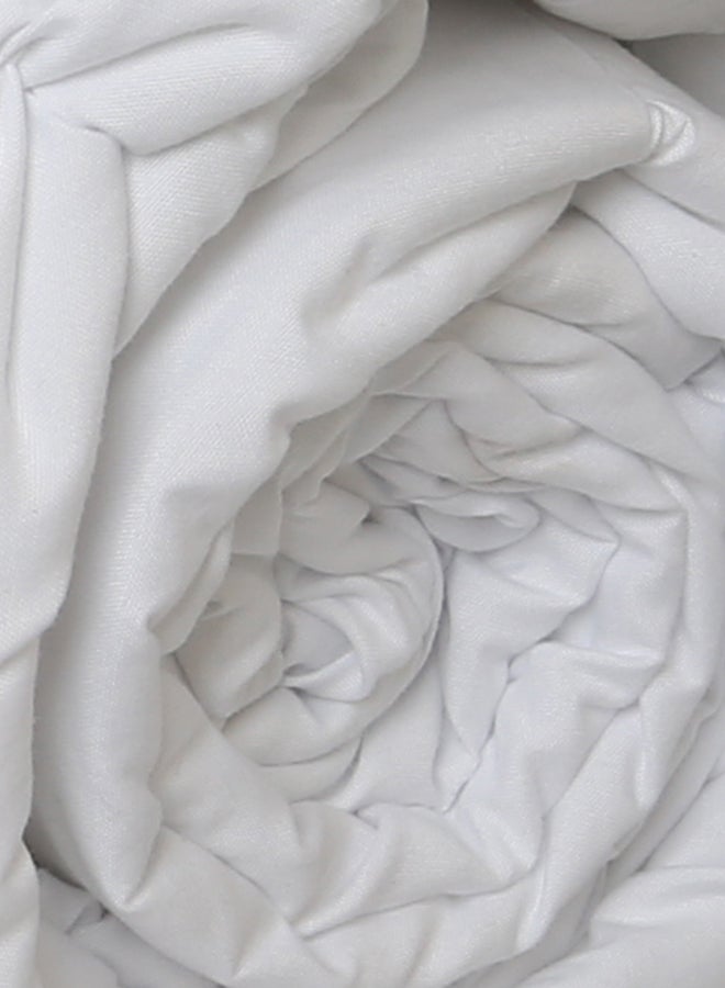 Breathable Material Lightweight Duvet Fabric White 230 x 220centimeter