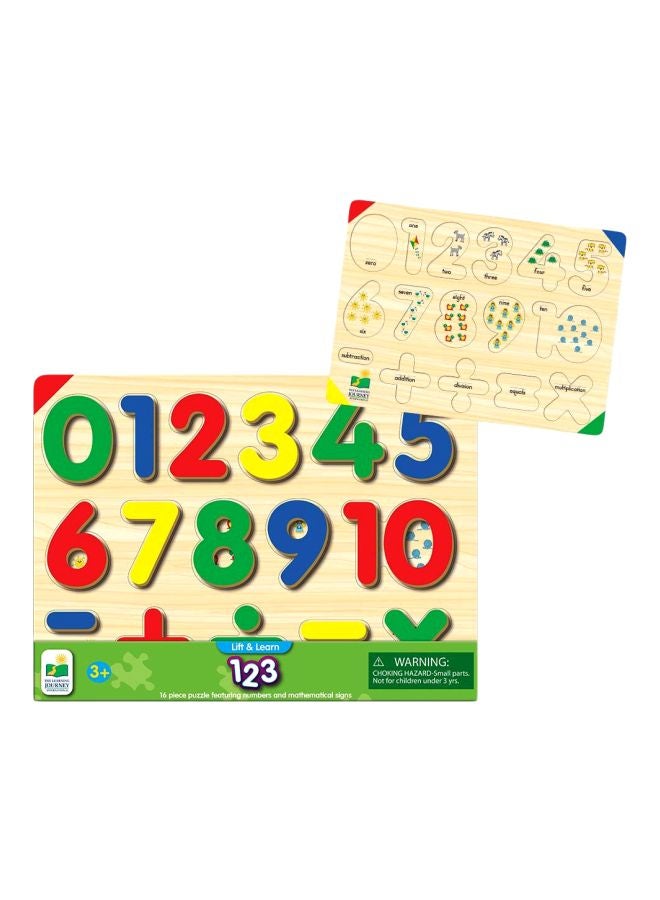 16-Piece Lift And Learn 123 Number Puzzle