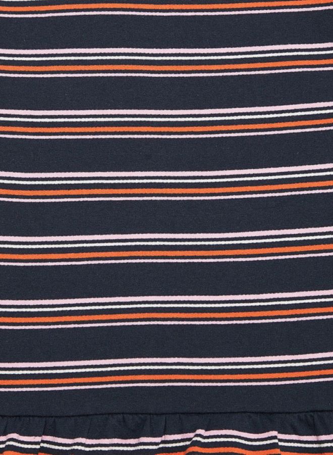 Striped Drop Waist Dress Dark Sapphire