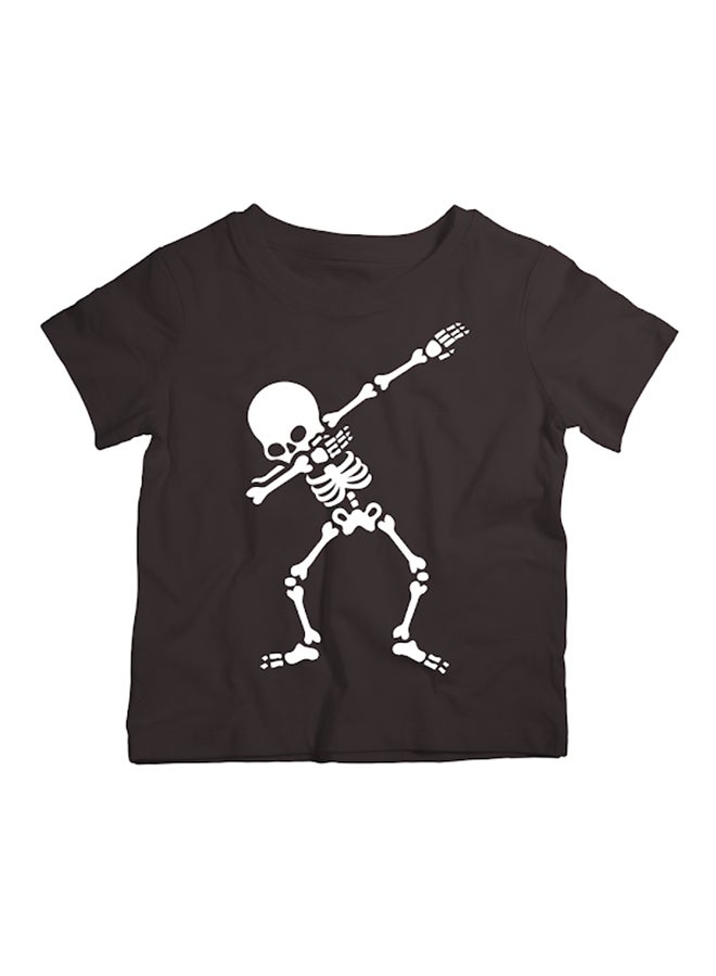 Skeleton Printed T-Shirt Black
