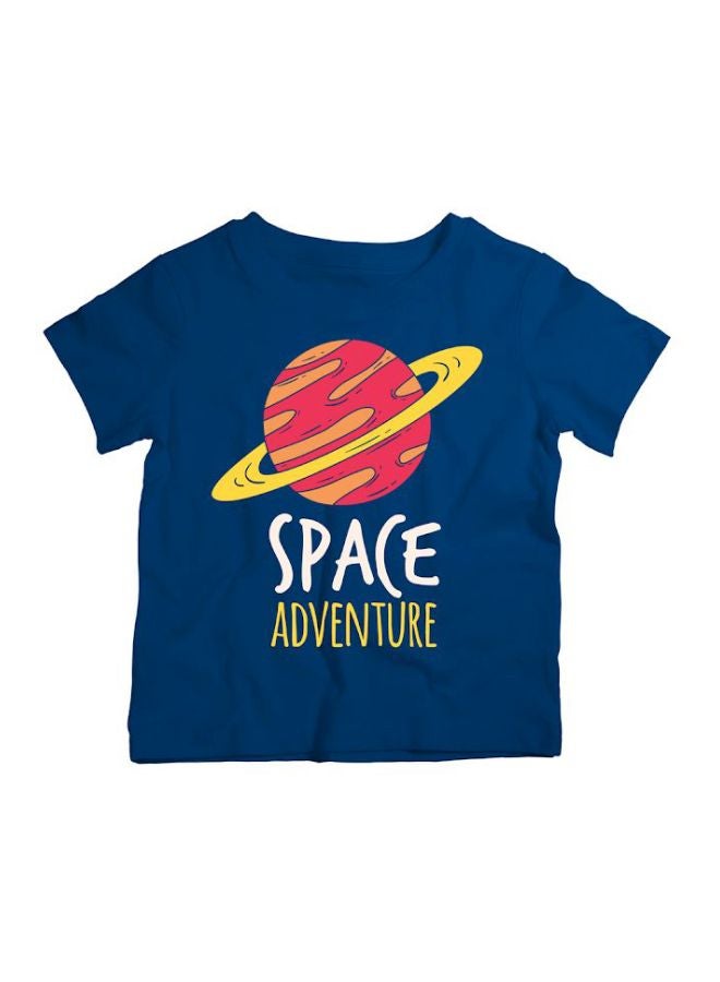 Space Adventure Printed T-Shirt Navy