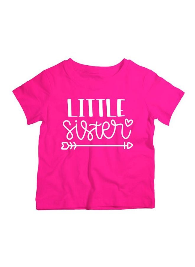 Little Sister Printed T-Shirt Pink/White