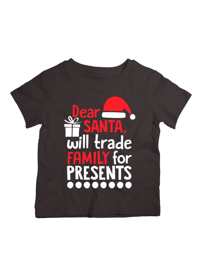 Trade Family For Presents Printed T-Shirt Black/White/Red