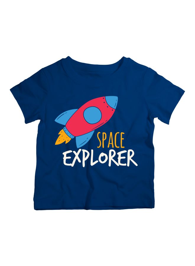 Space Explorer Printed T-Shirt Navy/Pink/White