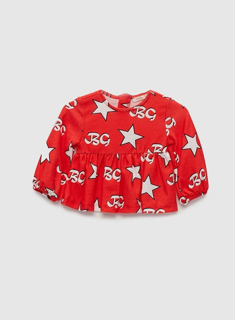 Baby Girl Long Sleeve Blouse Red