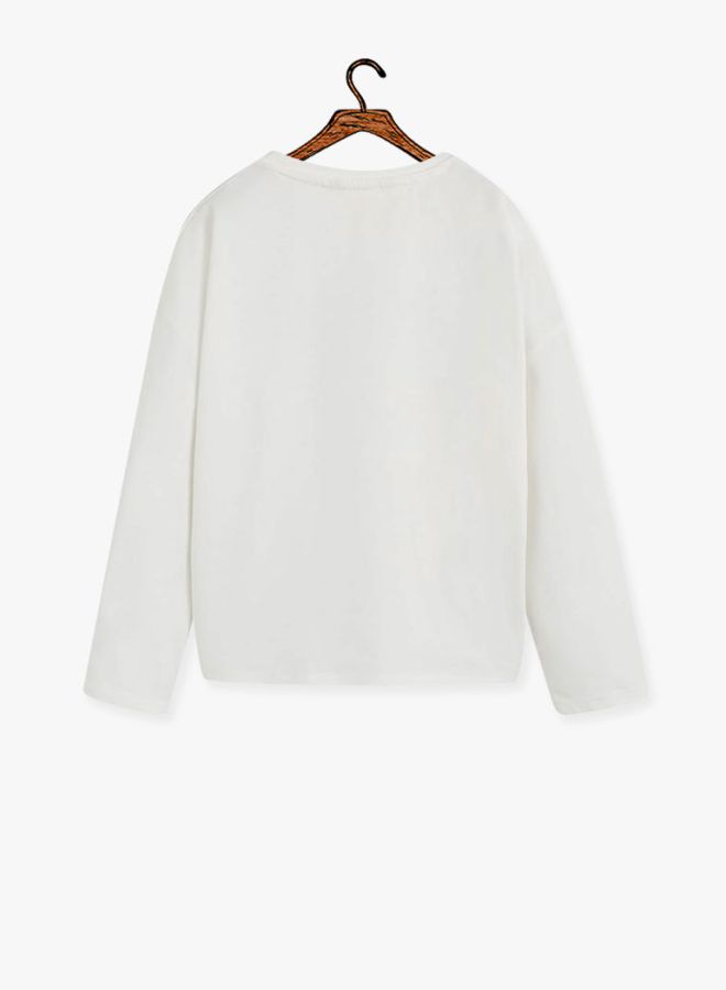 Knot Long Sleeves T-Shirt White