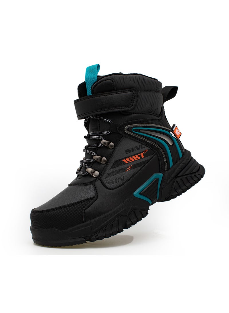 Lucky Kids Unisex Hiking Boots For Outdoor Walking Climbing Hiking with Non-Slip Antiskid For Little/Big Kids