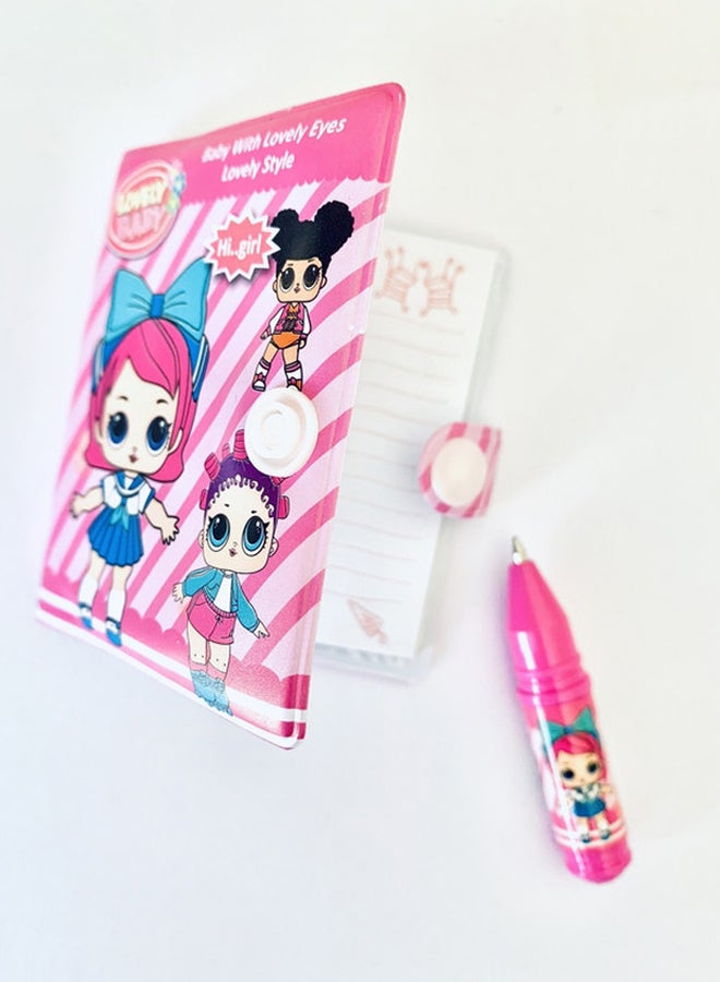 Little dairy for girls school secret   gift with pen multicolour