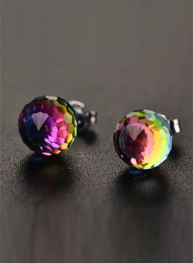 Crystal earrings for woman girls changes color with light sun gift delicate party birthday holidays multicolour