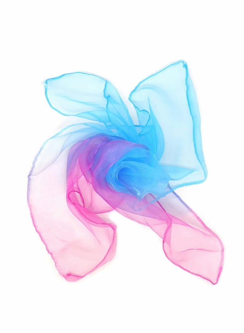 Gradient Color Square Scarves Juggling Scarves Silk Dance Scarves Performance Props Dancing Scarves for Music and Movement, Fun Juggling Scarves for Kids, Toddlers Scarves Dance Props, 12PCS