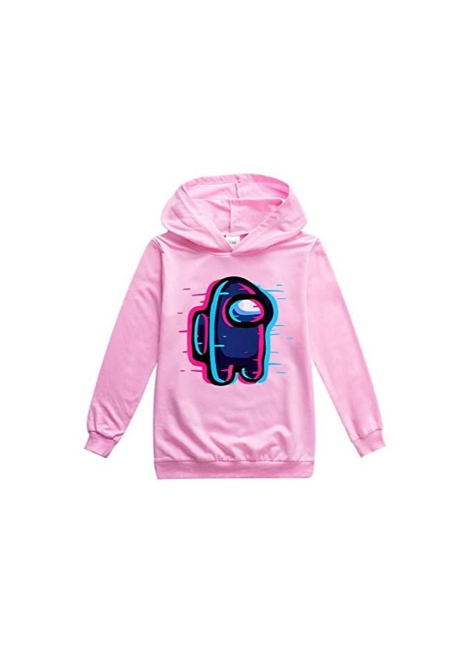 Among Us Printed PINK  Hoodie for Unisex Kids top Pullover