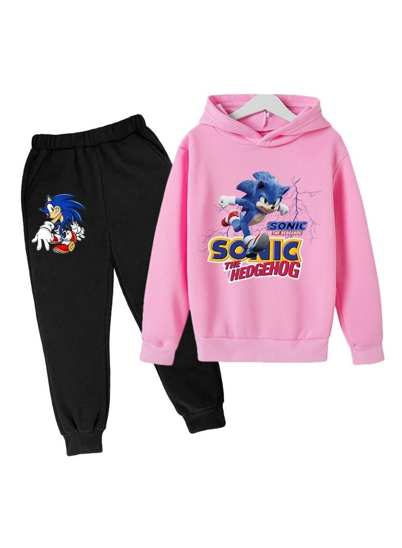 Sonic The Hedgehog Printed Hoodie and Pants for Kids