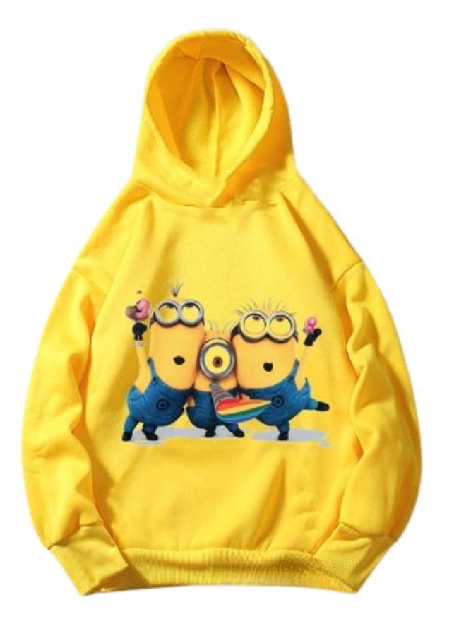 The Minions Printed Hoodie for Kids Yellow