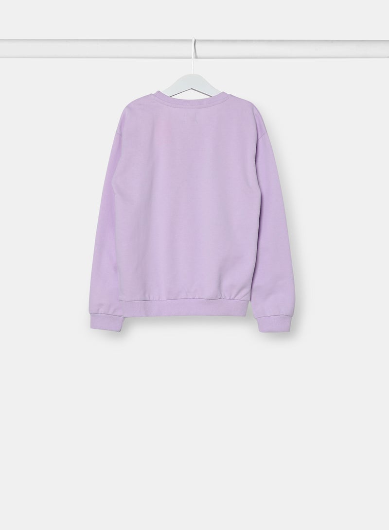 Girls Sweatshirt Purple