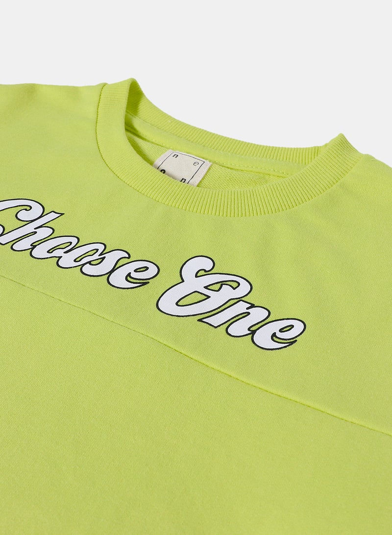 Girls Sweatshirt Light Green