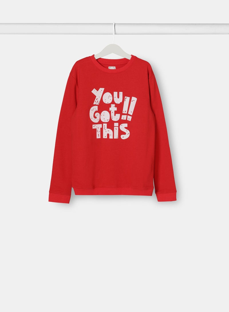 Girls Sweatshirt Red