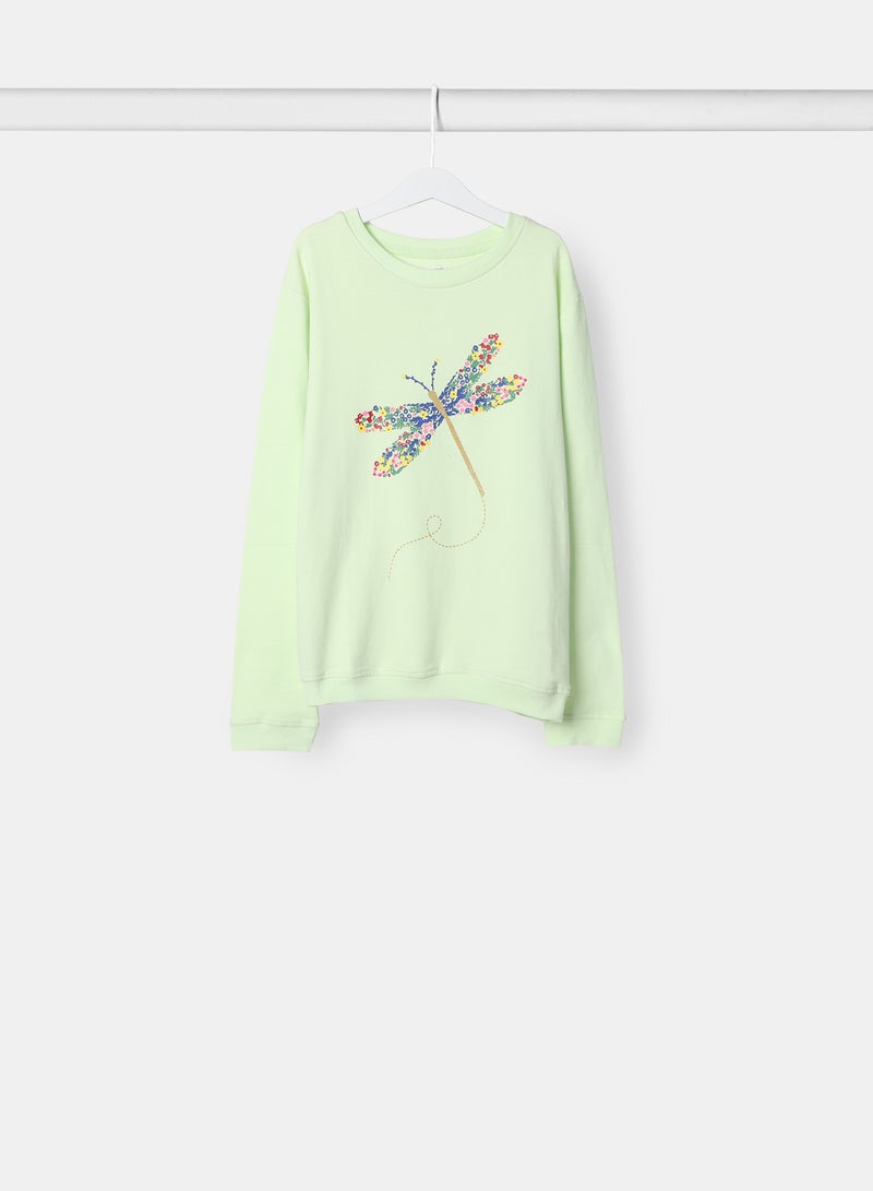 Round Neck Sweatshirt Green