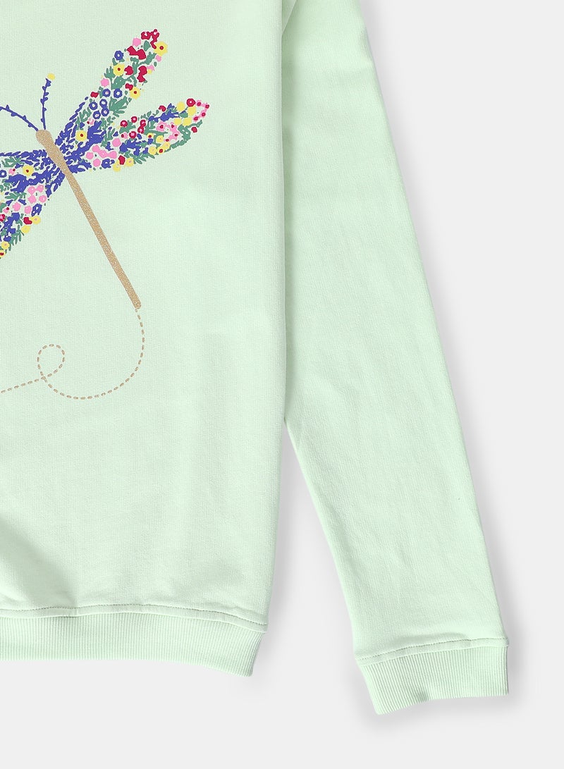 Round Neck Sweatshirt Green