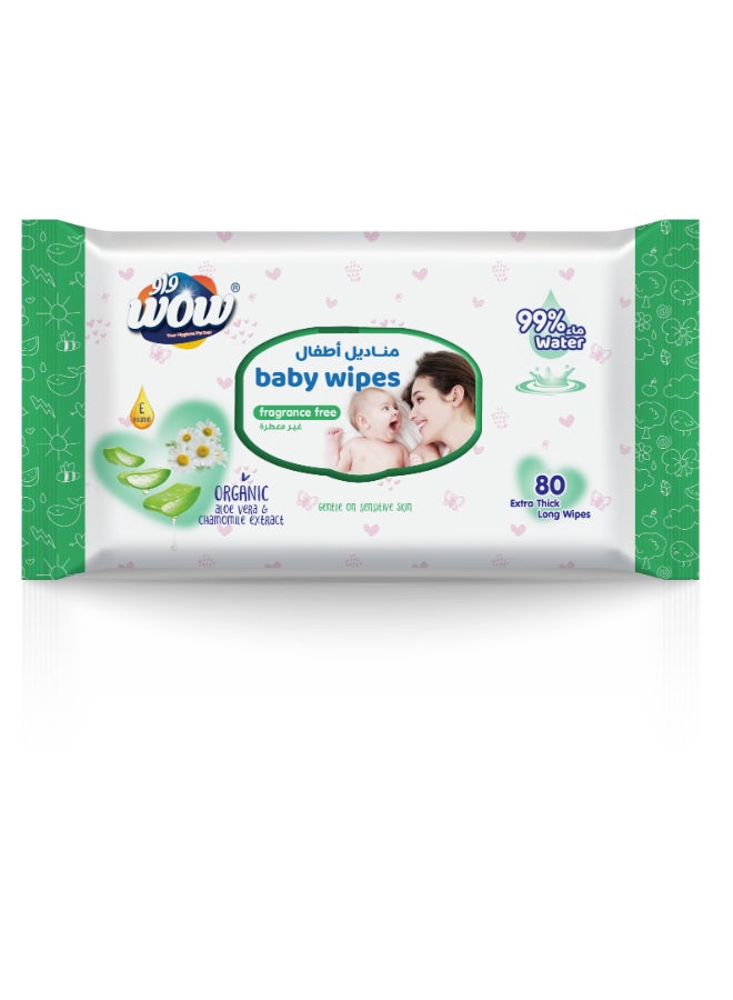 Baby Wipes Fragrance-Free 80S Sheets Pack of 3